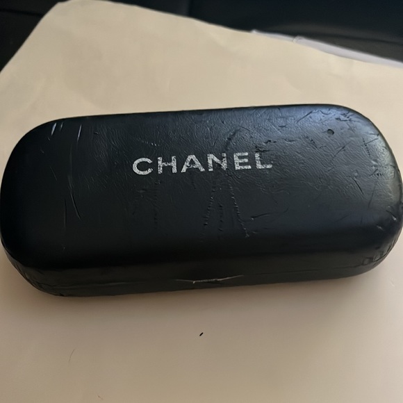 Chanel Vintage Sunglasses Gold CC Logo Black With Case Authentic - Picture 2 of 11